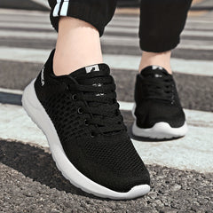Women's Athletic Running Shoes Lace Up Breathable Mesh Sneakers