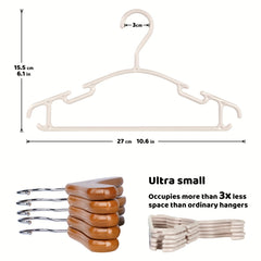 9pcs Khaki Hangers for Infants and Toddlers Newborn Clothes Hanging Racks