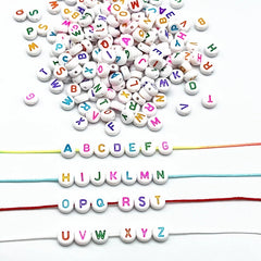 100pcs Alphabet Acrylic Beads for Jewelry Making & Crafting