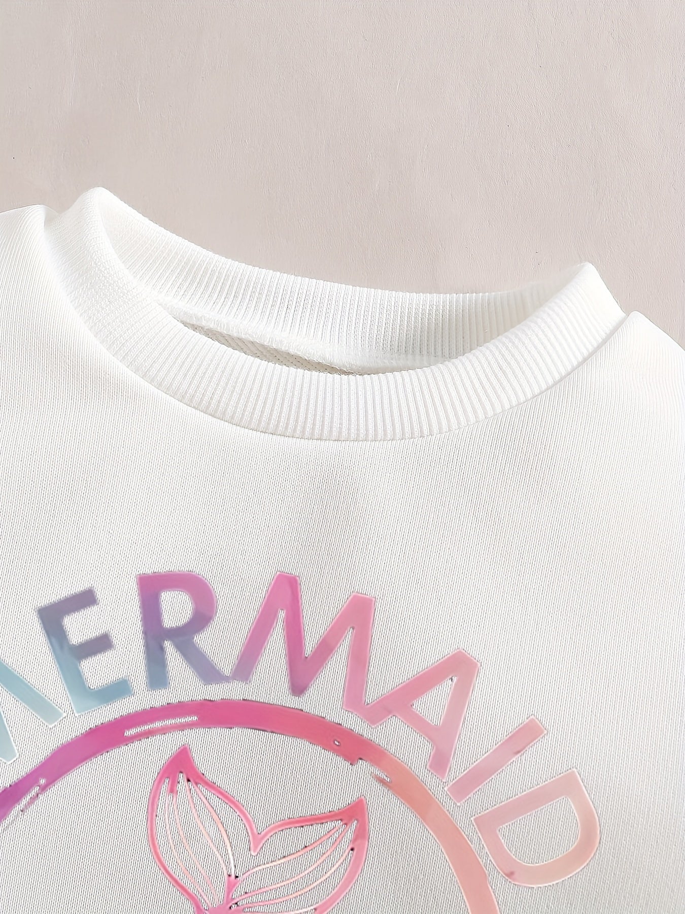 Mermaid Graphic Pullover & Pants Set - Baby Girl Casual Outfit