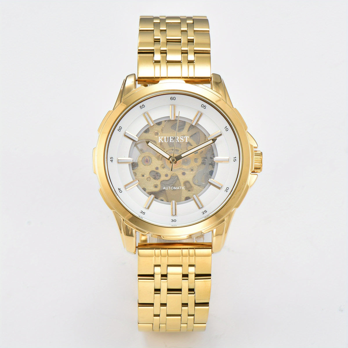 KUERST Teen Watch Steel Strap Automatic Mechanical Wrist Watch