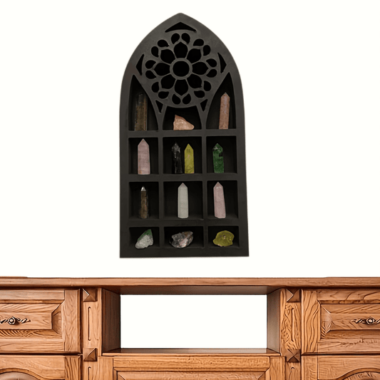 Vintage Church Window Shelf Crystal Rack Wall Decor