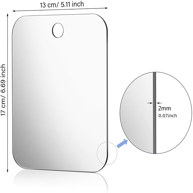 Portable Acrylic Mirror with Suction Cup for Makeup and Travel