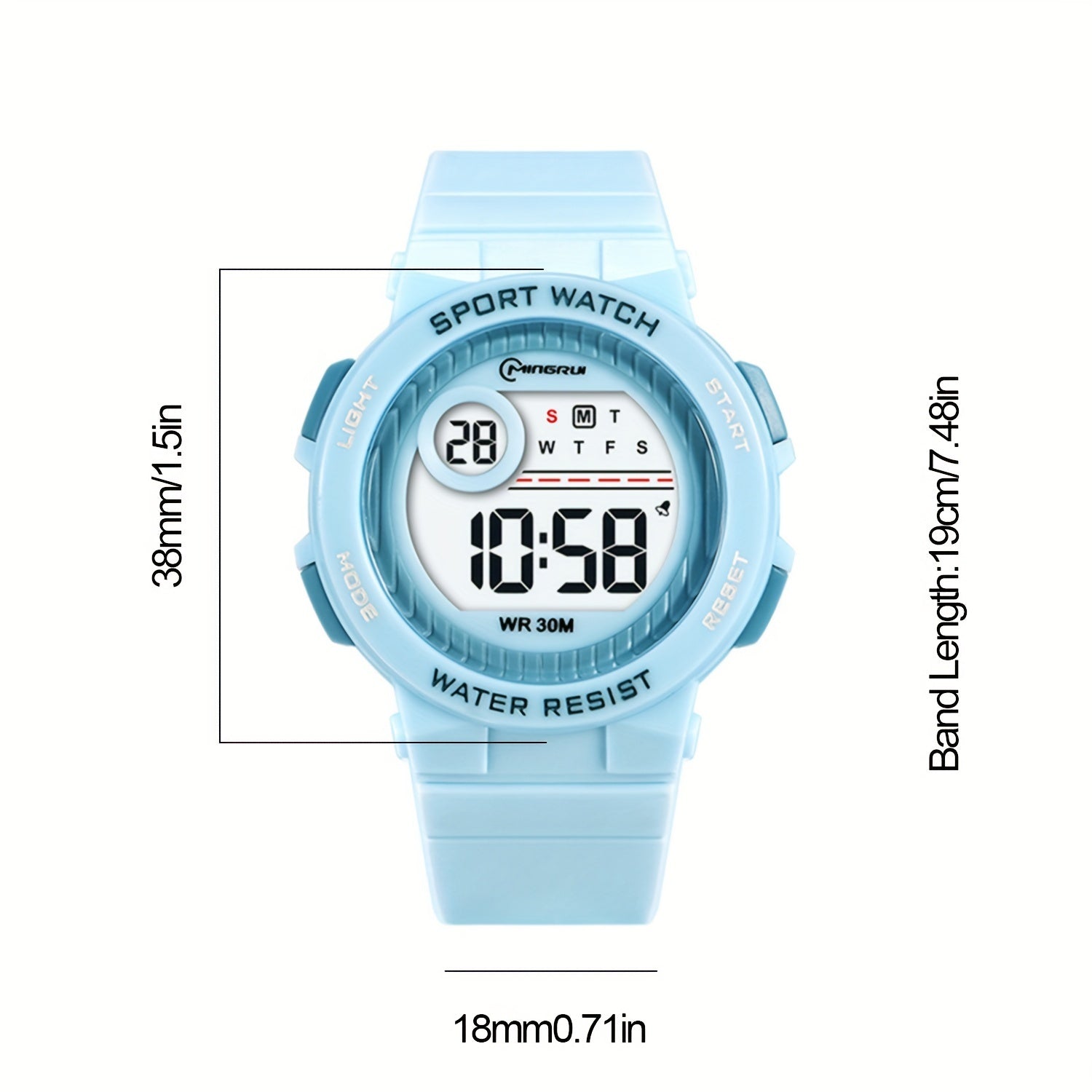 Electronic Watch Night Glow alarm Clock calendar stopwatch Functional