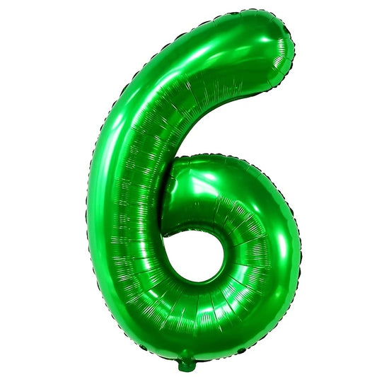 Dark Green Number Balloon 40 Foil Jungle Birthday Party Decor