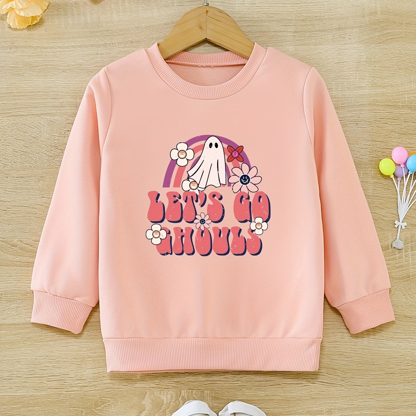 Floral Ghost 'Let's Go Chouls' Girls Sweatshirt