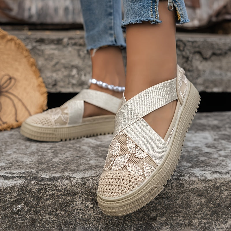 Women's Cut out Mesh Slip On Shoes Lightweight