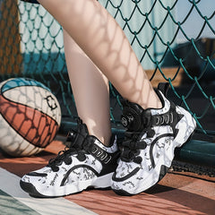 Boys' Basketball Shoes Rotating Buckle Non Slip Sneakers