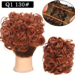 Messy Curly Hair Bun Comb Extension Easy Stretch Clip Hair Piece