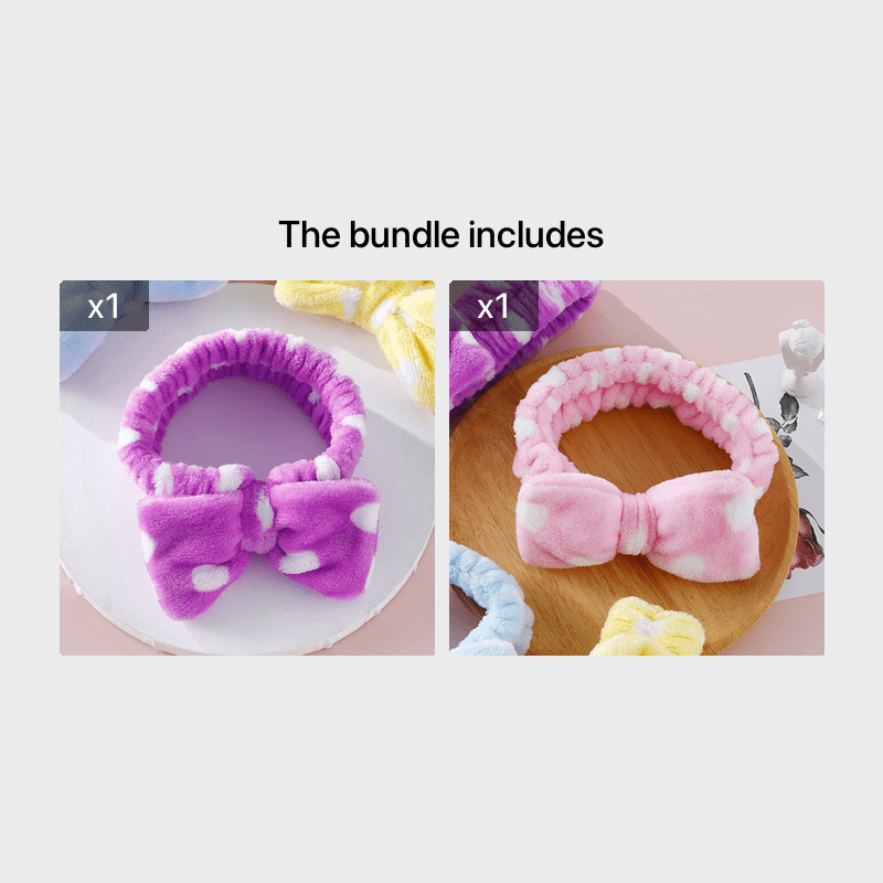 Women's Makeup Headband Soft Bow Hair Band