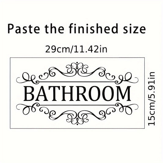 English Bathroom Wall Sticker Toilet Decoration Door Sticker