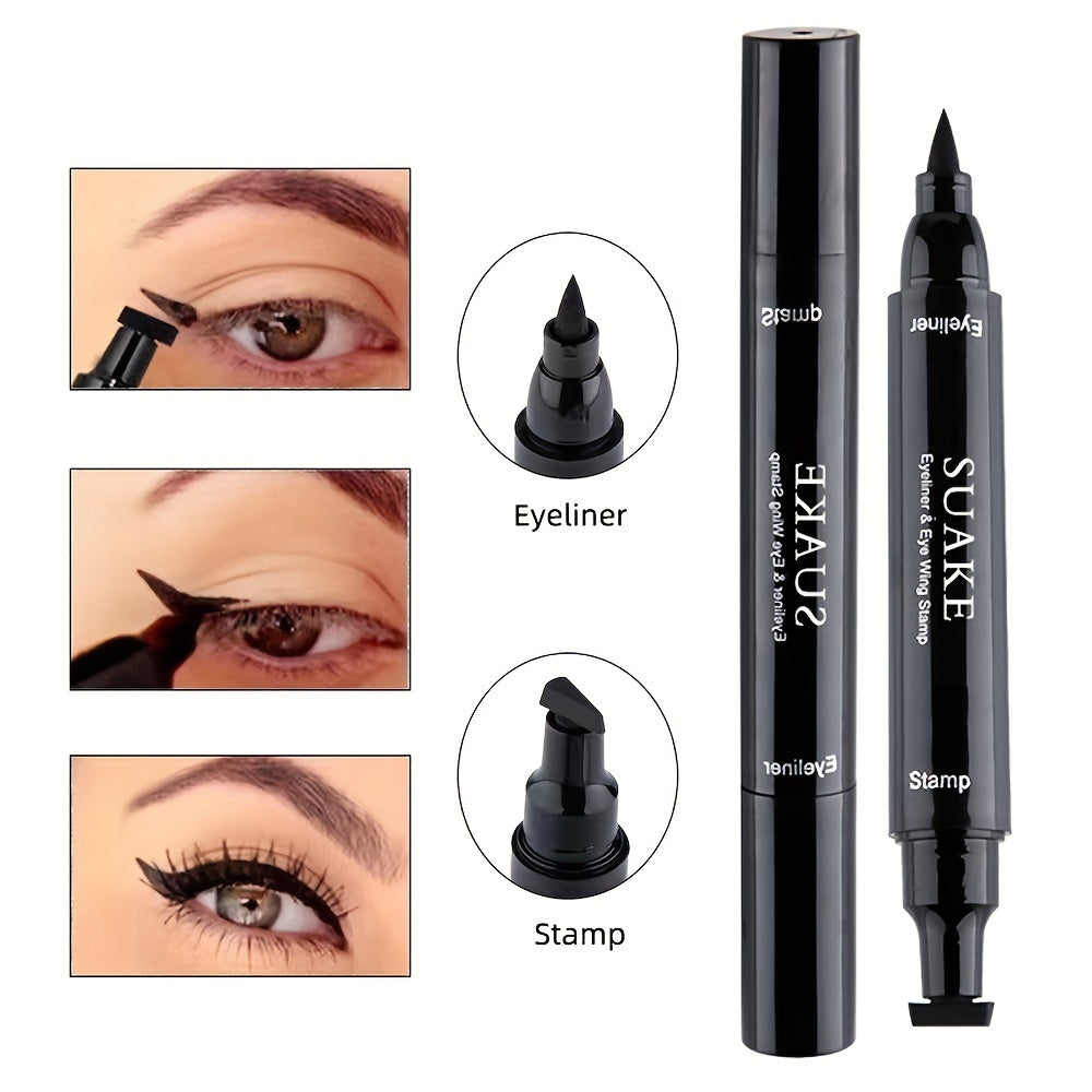 Double Head Eyeliner Eye Stamp Pen Cat Eye Liquid Stamp Wing Shapes Eyeliner Pen