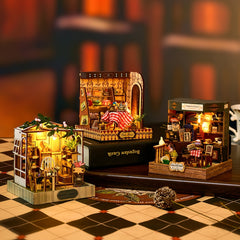 DIY Dollhouse Kit Candy Store 3D Puzzle No Glue/Batteries Adult Assembly Model