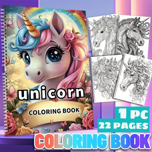 Rainbow Unicorn Coloring Book for Adults - Perfect Gift for Holidays and Parties