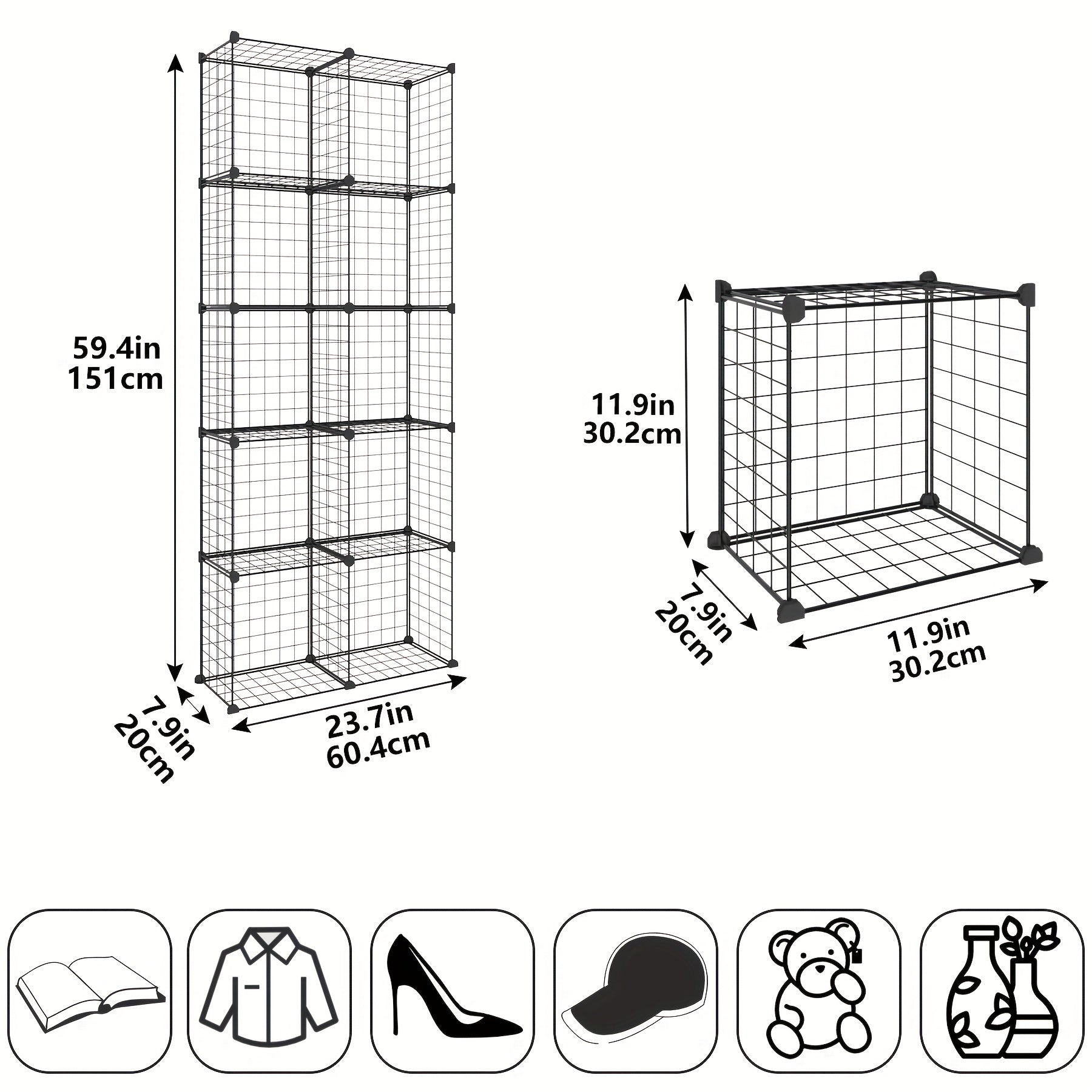 DIY Assembled Storage Rack Vertical Bookcase for Living Room Study Office