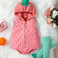 Baby Boy & Girl Hooded Jumpsuit & Foot Socks Set