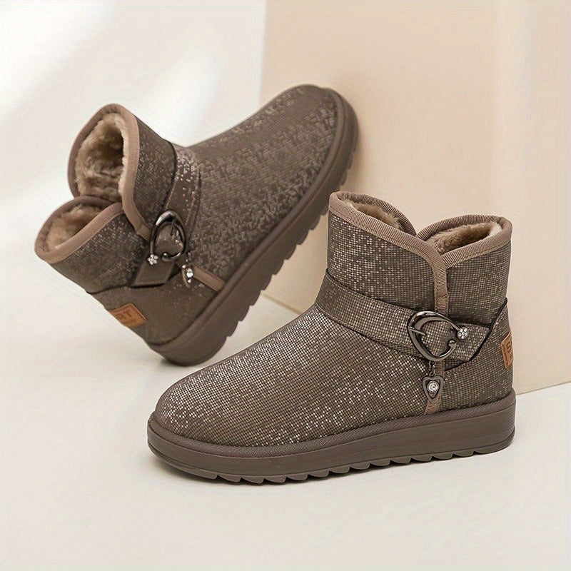 Women's Winter Snow Boots Medium Top Outdoor Shoes