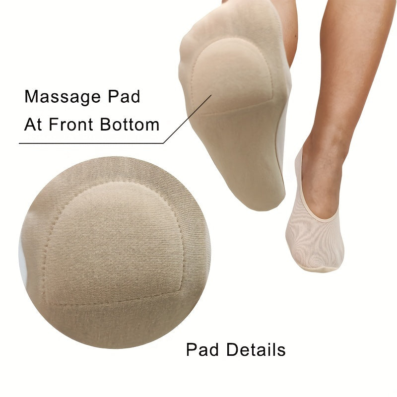 4 Pairs Solid No Show Socks Lightweight Low Cut Ankle Socks Women's Stockings