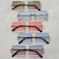 5 Pairs Men's Square Sunglasses UV Resistant for Outdoor Travel Party