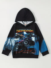 Off Road Vehicle 3D Print Boys Hooded Sweatshirt