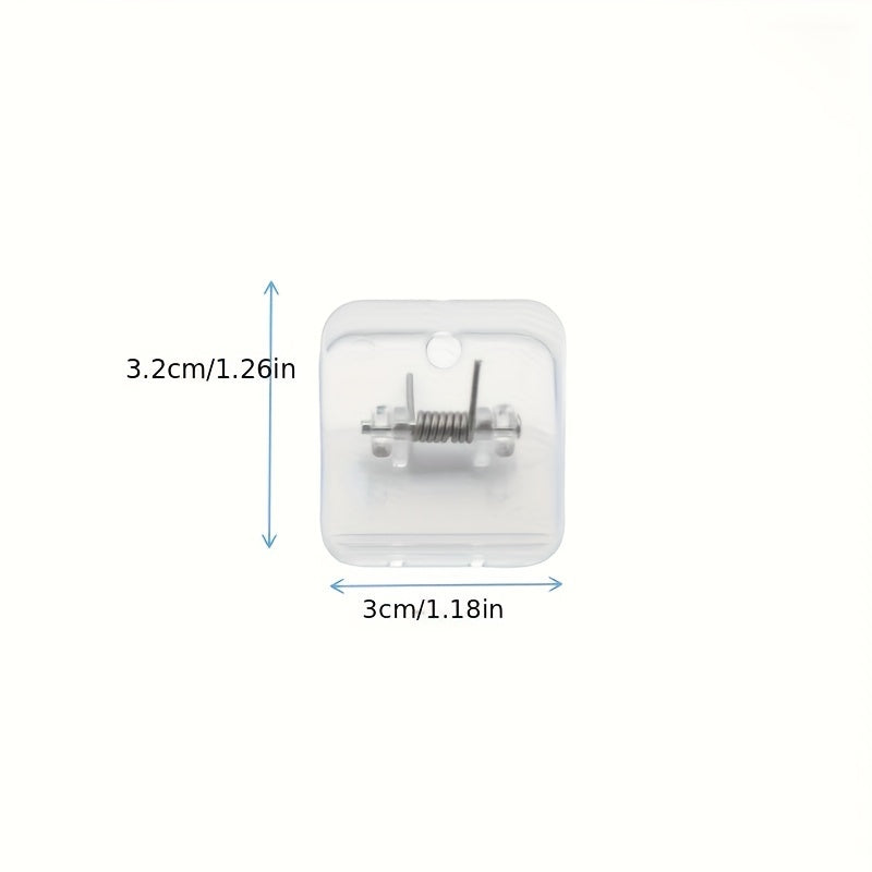 4pcs Colorful Square Plastic Clips for Document Storage Office Supplies