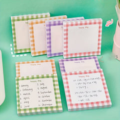 Plaid Sticky Notes Student High value Notepad Landscaping Stickers