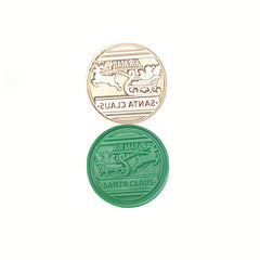 Christmas Brass Stamp Set with Handle Sealing Wax Stamp Head Envelope Craft