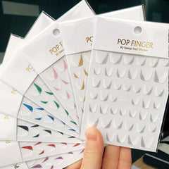 1pc French Nail Art Sticker 3D Self Adhesive Decals U Shape Nail Guides