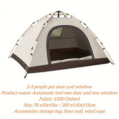 Quick Opening Waterproof Sunscreen Camping Tent