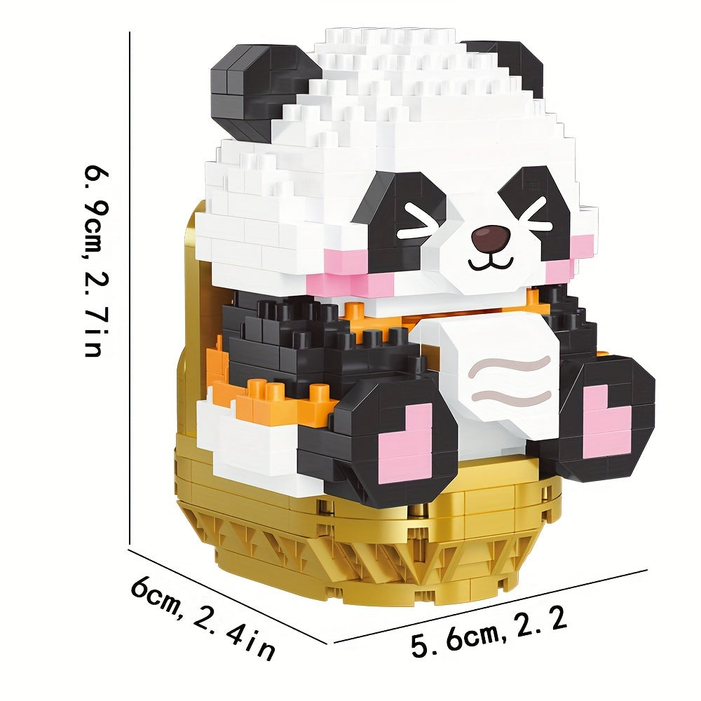 Panda Building Blocks DIY Animal Model Assembled Buillding Block Toys