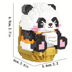 Panda Building Blocks DIY Animal Model Assembled Buillding Block Toys