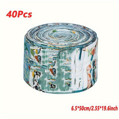 40pcs Floral Printed Quilting Fabric Cotton Craft DIY Doll Clothes Fabric