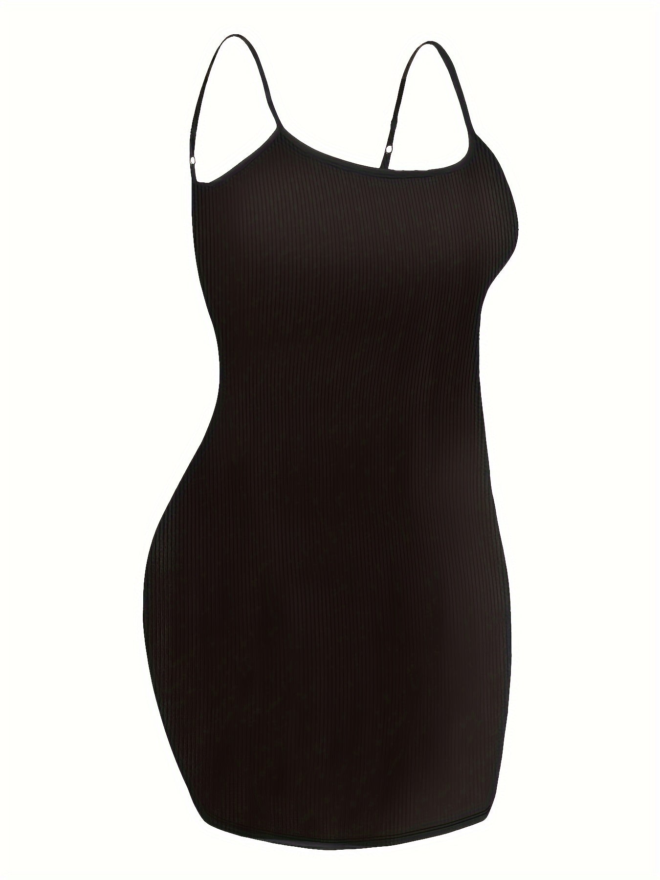  Casual Dress Women's Solid Round Neck Backless Cami Dress