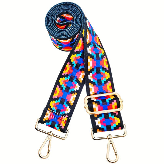 Colorful Vintage Geometric Bag Strap Replacement DIY Travel Accessories