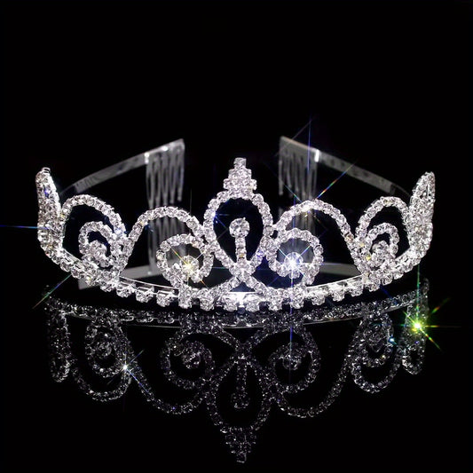 Rhinestone Headband Band Queen Crown Tiara Bridal Wedding Hair