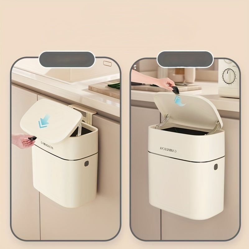 Large Capacity Wall Mounted Trash Can Convenient Household Wastebasket