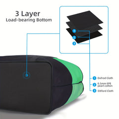 Large Beach Tote Bag Colorblock Storage Toiletry Shoulder Bag