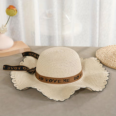 Ruffles Floppy Straw Hat Summer Sunscreen Travel Beach Hats for Women