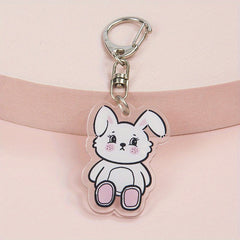 Bunny Acrylic Keychain Pendant, Bag Accessory