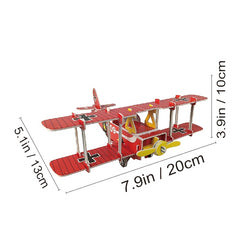3D Red Airplane Puzzle Creative DIY Toy for Kids