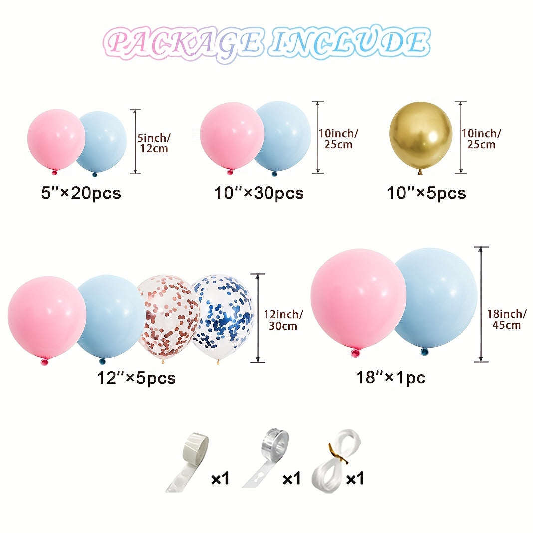 130pcs Pink Balloon Garland Arch Kit Baby Shower Gender Reveal Decorations