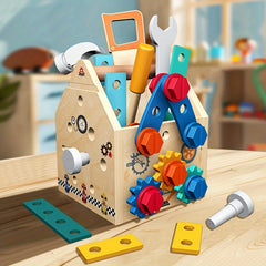 Wooden Repair Tool Kit Toy Building Blocks Gift