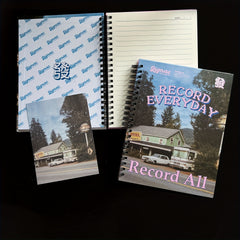 Coil Book Flat Book Retro Style 128 Pages Diary Notebook