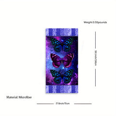 Butterfly Pattern Beach Towel Quick Drying Soft Absorbent