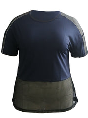  Colorblock Mesh Short Sleeve Fitness T-shirt