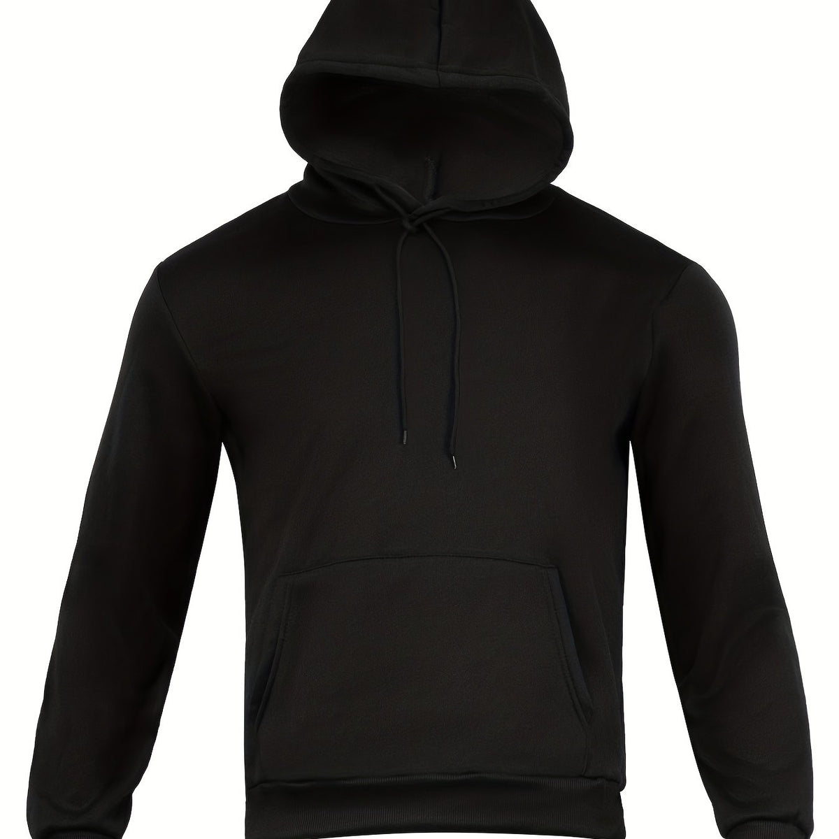 Mens Classic Solid Hoodie Sweatshirt with Kangaroo Pocket