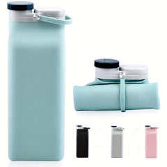 1pc Milk Box Shaped Folding Silicone Water Bottle Portable Collapsible Water Cup