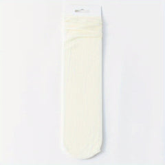 5 Pairs Solid Lightweight All-match Women's Socks