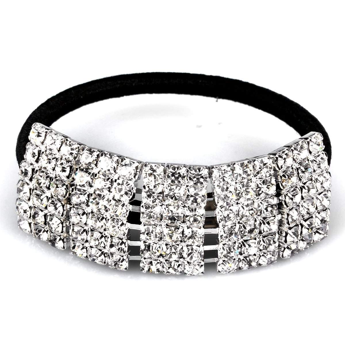 Rhinestone Hair Tie Ponytail Holder Rubber Band Accessories