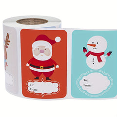 250pcs Festive Snowman Stickers for Christmas Decor